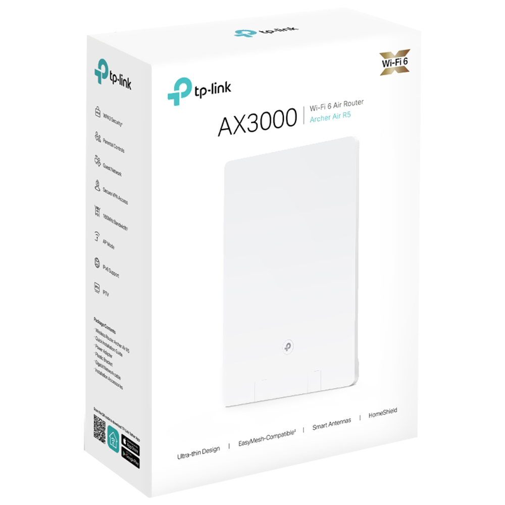 Roteador Tp-Link Archer Air R5 AX3000 Dual Band / 2.4GHz / 5GHz / Wi-Fi 6 - Branco