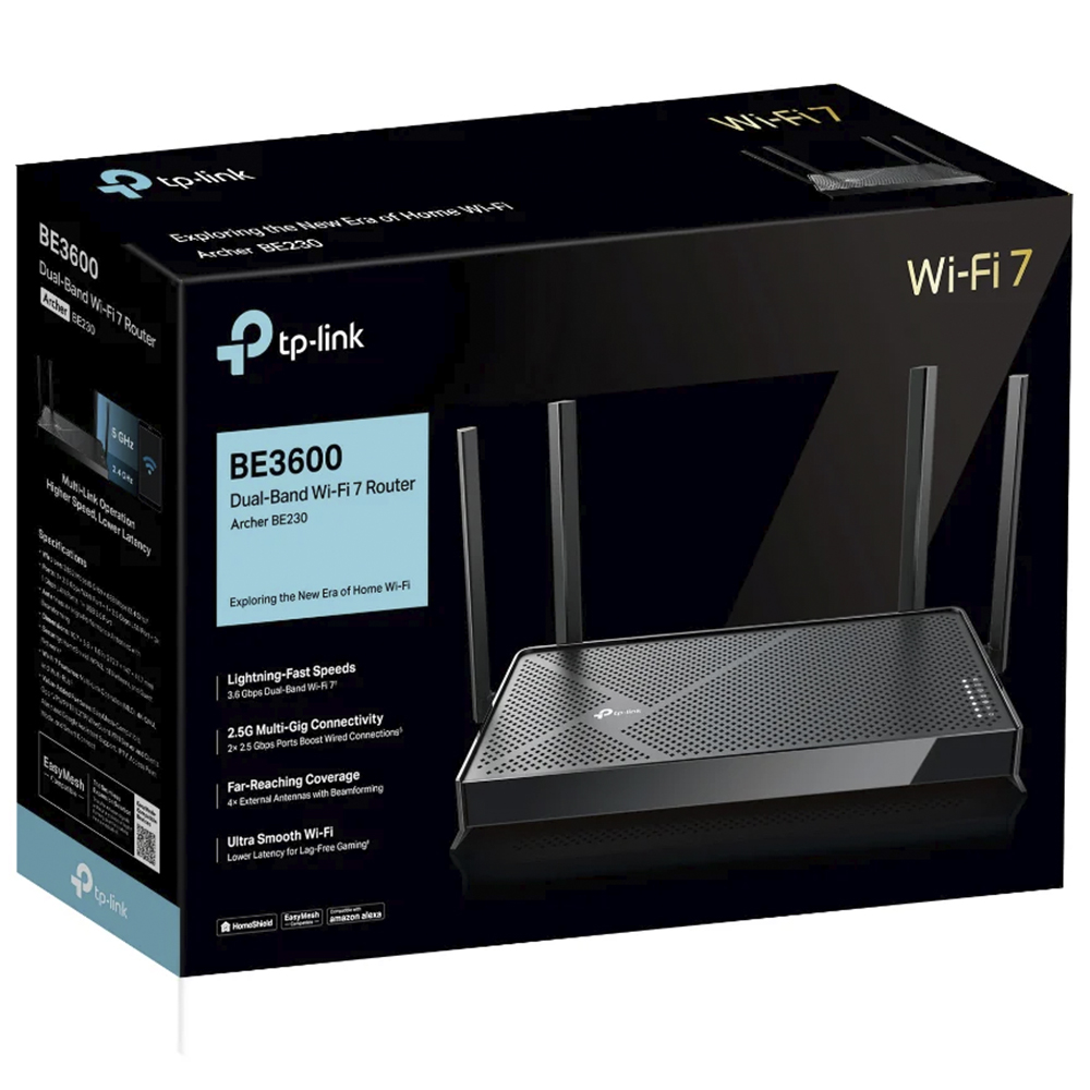 Roteador Tp-Link Archer BE230 BE3600 Wi-Fi 7 / Dual Band / 2.4GHz / 5GHz