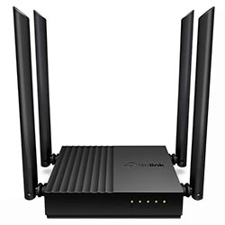 Roteador Tp-Link Archer C64 AC1200 Dual Band / 2.4GHz / 5GHz / 4 Antenas - Preto