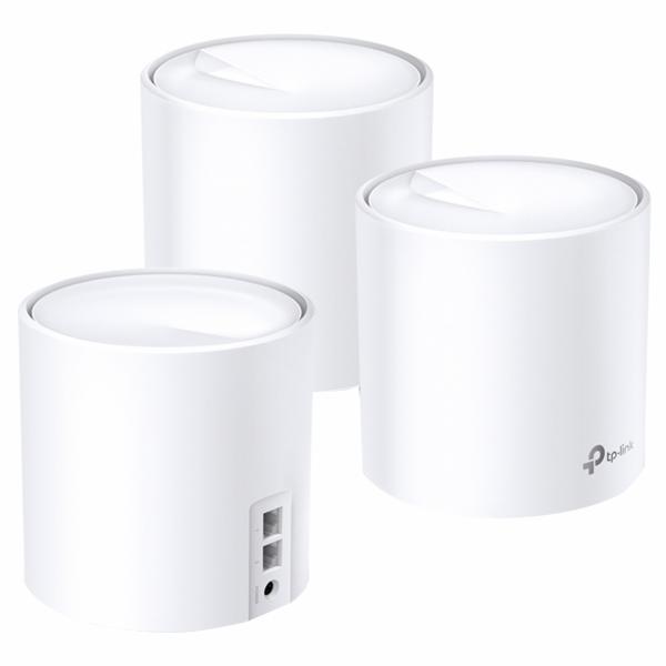 Roteador Tp-Link Deco X20 Whole Home Mesh Wi-Fi AX1800 Dual Band / 2.4GHz / 5GHz - Branco (Kit com 3)