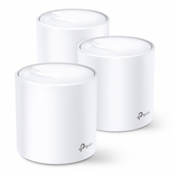 Roteador Tp-Link Deco X60 Whole Home Mesh Wi-Fi AX5400 Dual Band / 2.4GHz / 5GHz - Branco (Kit com 3)