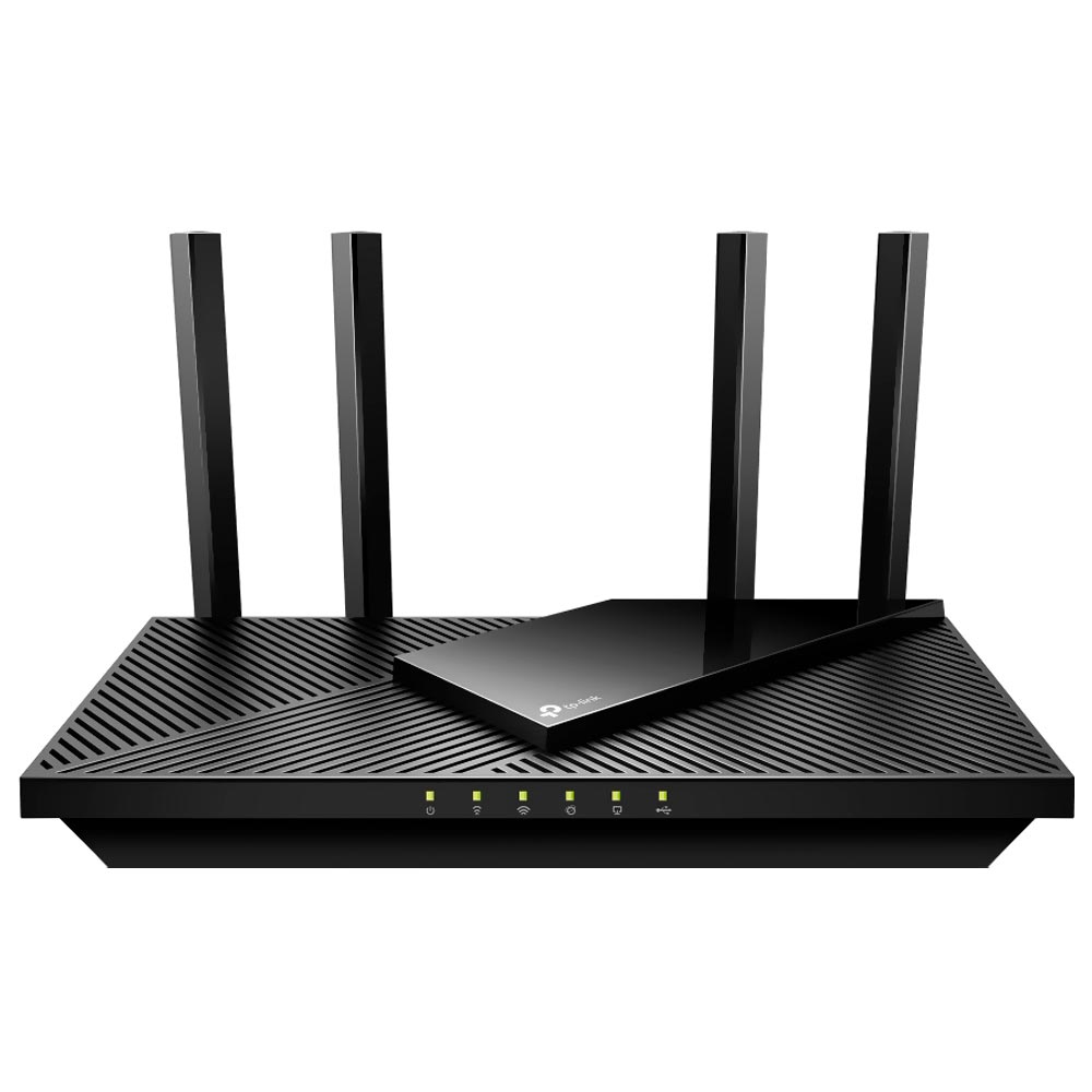 Roteador Tp-Link EX510 Pro AX3000 Dual Band Multi-Gigabit / 2.4GHz / 5GHz / Wi-Fi 6 / 4 Antenas - Preto