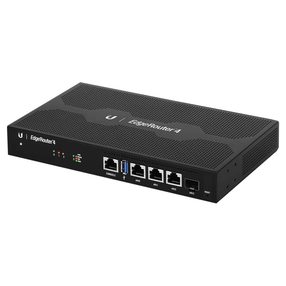 Roteador UBNT ER-4-BR EdgeRouter / 4 RJ45 / SFP - Preto