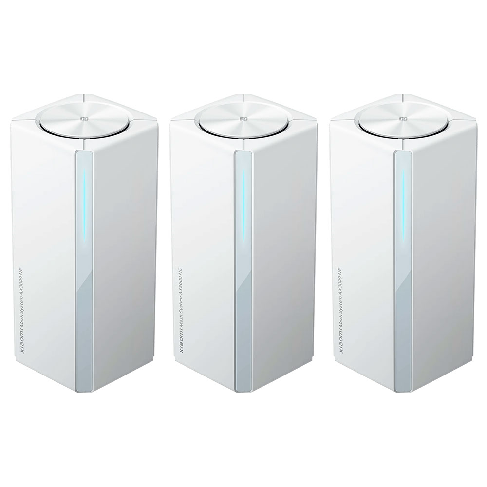 Roteador Xiaomi RD28 DVB4486GL Mesh System AX3000 NE NFC Dual Band / 2.4GHz / 5GHz / Wi-Fi 6 - Branco (Kit com 3)