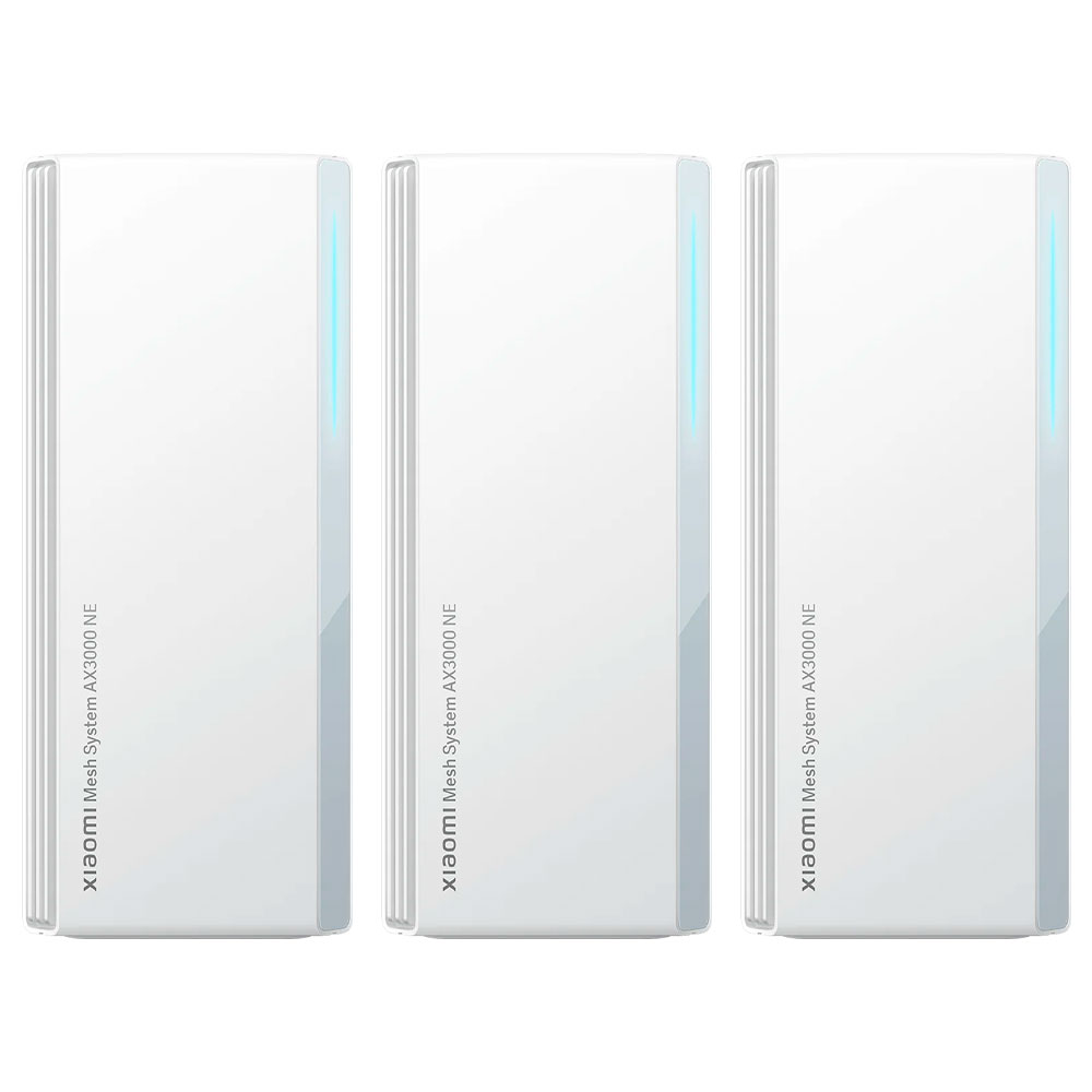 Roteador Xiaomi RD28 DVB4486GL Mesh System AX3000 NE NFC Dual Band / 2.4GHz / 5GHz / Wi-Fi 6 - Branco (Kit com 3)