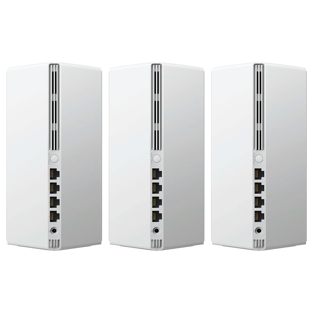 Roteador Xiaomi RD28 DVB4486GL Mesh System AX3000 NE NFC Dual Band / 2.4GHz / 5GHz / Wi-Fi 6 - Branco (Kit com 3)
