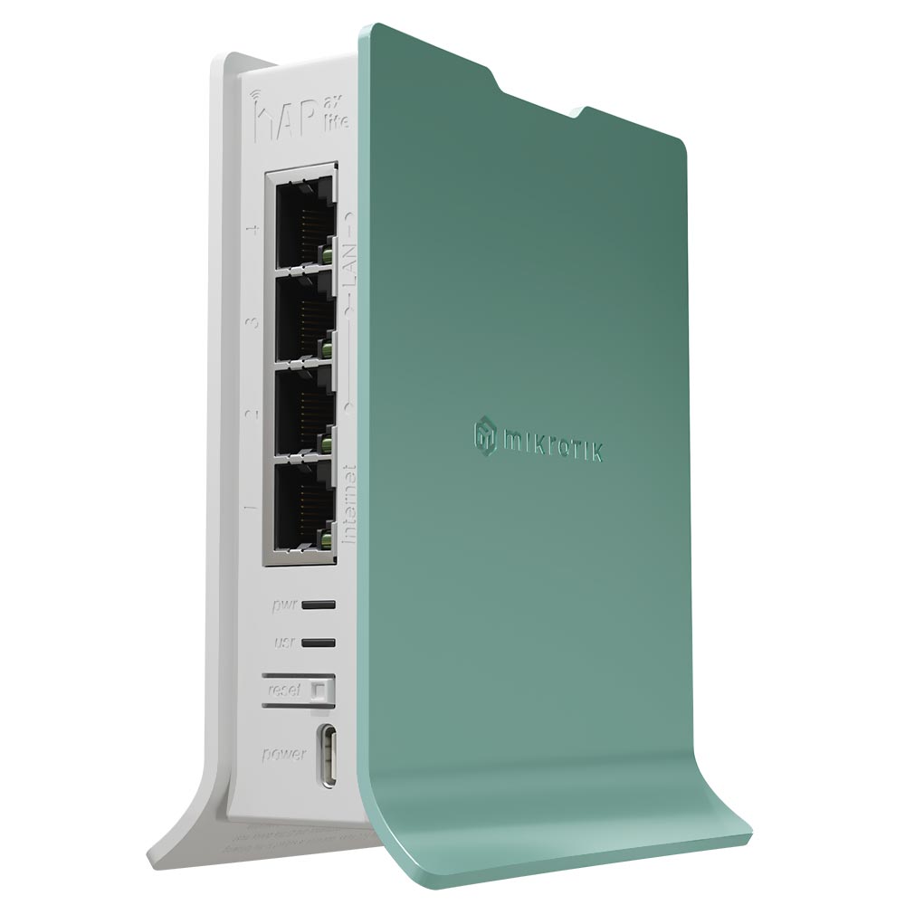 Switch Mikrotik Hap AX Lite L41G-2AXD / 800MHz / 256MB L4 - Branco / Verde