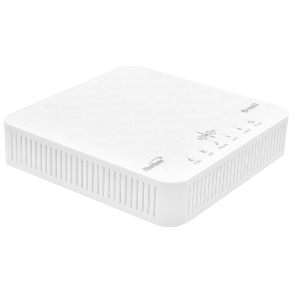 Terminal de Rede Óptica Fiberhome GPON ONU AN5506-02-B Brasil 1GE+1FE / PPPOE / BRIDGE / B7G - Branco