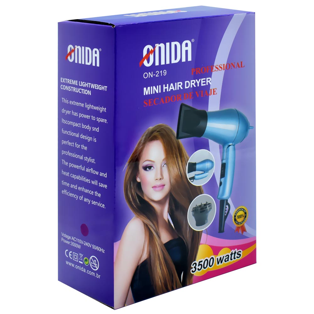Secador de Cabelo Onida ON-219 Hair Dryer 3500W / Bivolt - Roxo