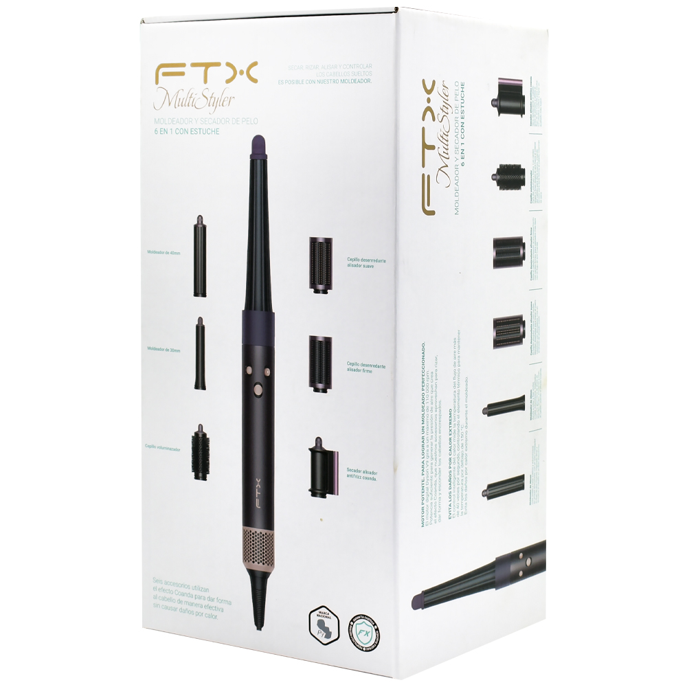 Secador Modelador de Cabelo FTX HS2-601 Multi Styler / 220V - Cinza / Roxo