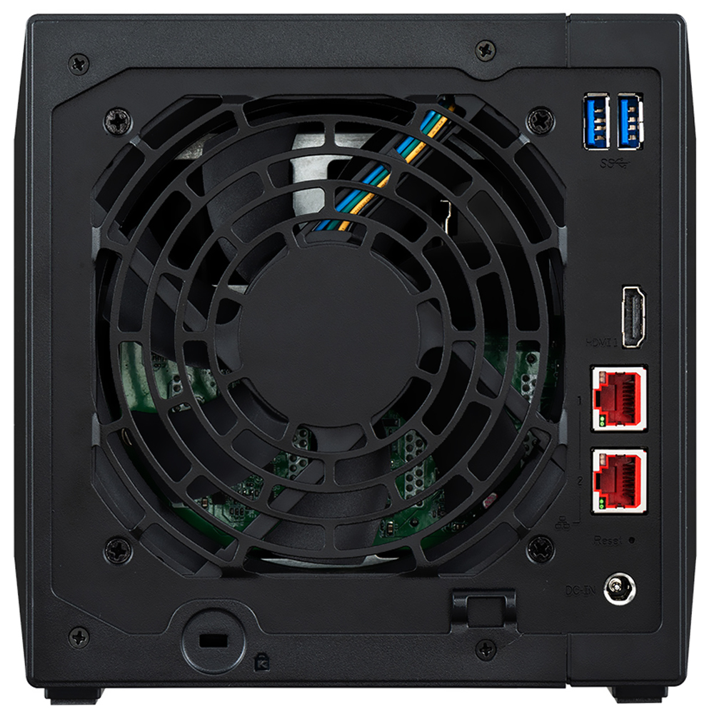 Servidor Nas Storage Asustor AS5404T Intel Celeron N5105 de 2.0GHz / 4GB de RAM / 4 Baias / USB 3.2 / LAN - Preto