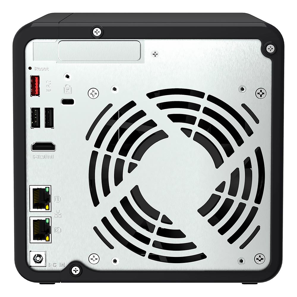 Servidor Nas Storage QNAP TS-464 Intel Celeron N5095 4 de 2.9GHz / 8GB de RAM / 4 Baias / USB / LAN - Preto