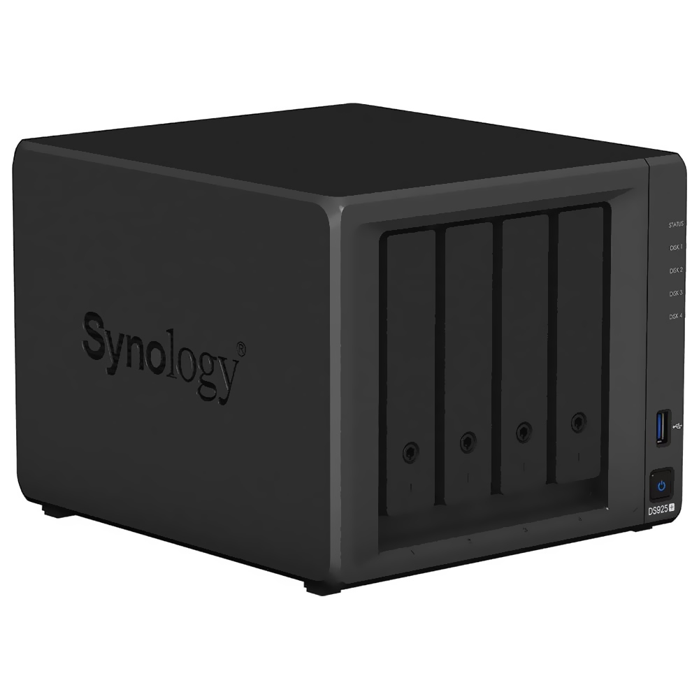 Servidor Nas Storage Synology DiskStation DS925+ AMD Ryzen V1500B de 2.2GHz / 4 Baias / USB 3.2 / LAN