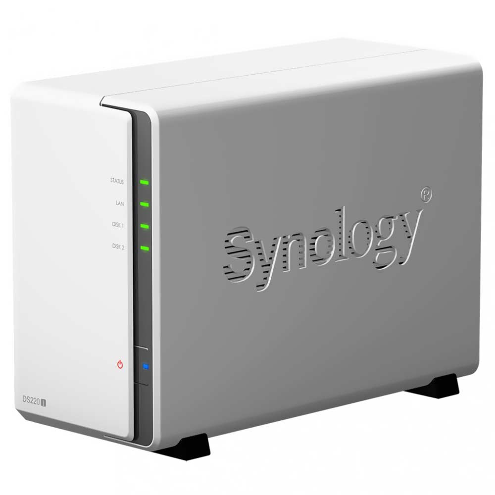 Servidor Nas Storage Synology Disktation Realtek RTD1296 de 1.4GHz / 512MB / 2 Baias / USB / LAN