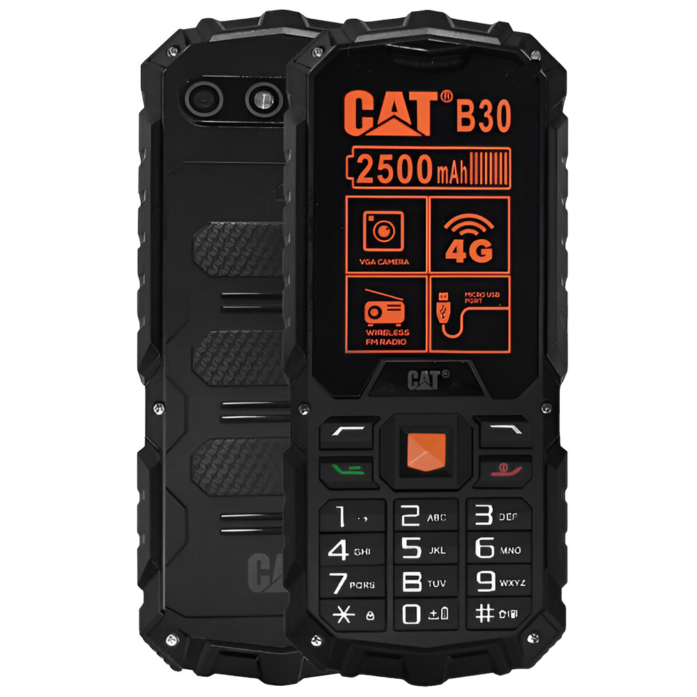 Celular Caterpillar B30 Tela 2.4" / Dual Sim LTE - Preto