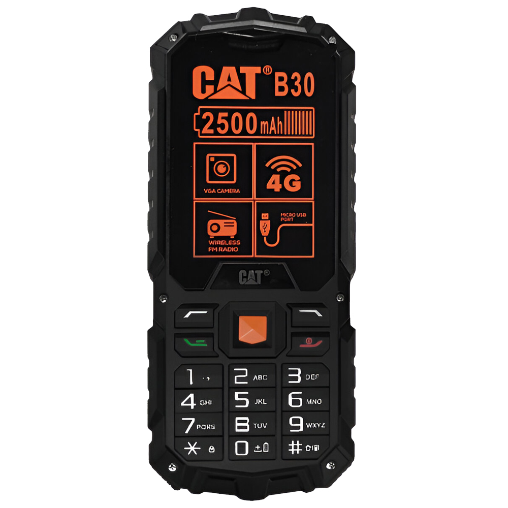 Celular Caterpillar B30 Tela 2.4" / Dual Sim LTE - Preto