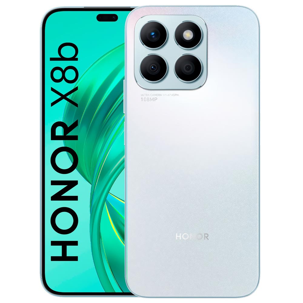 Celular Honor X8B LLY-LX1 8GB de RAM / 256GB / Tela 6.7" / Dual Sim LTE - Titanio Plata