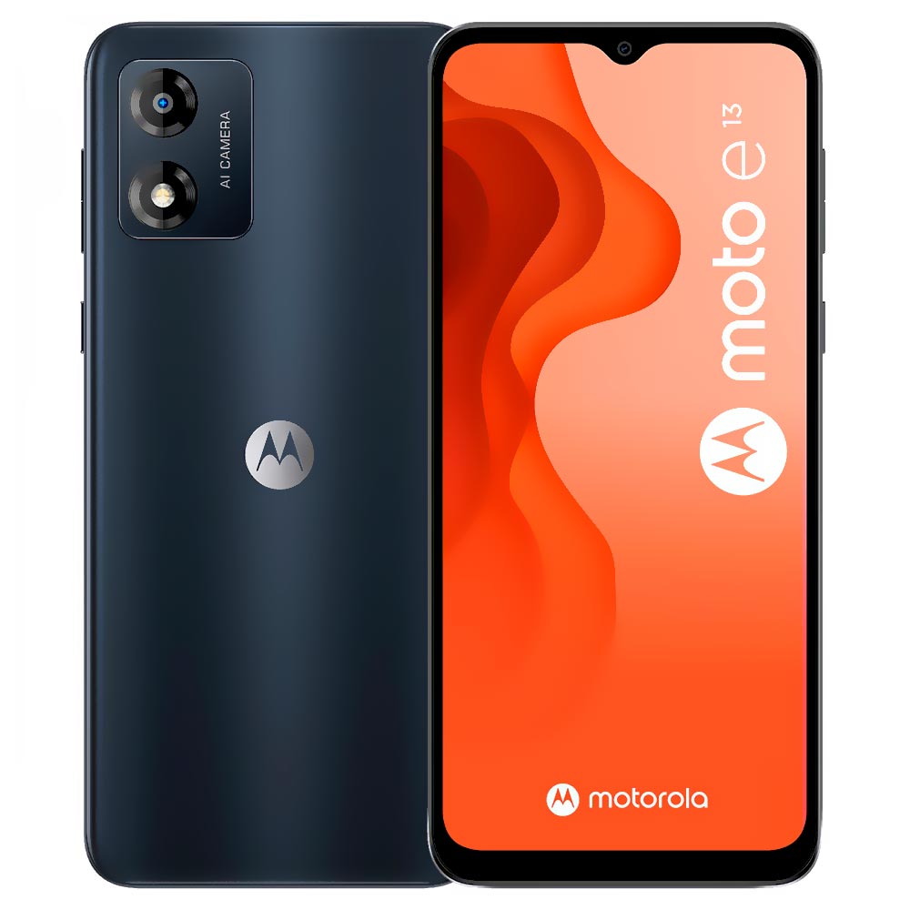 Celular Motorola E13 XT2345-2 2GB de RAM / 64GB / Tela 6.5" / Dual Sim LTE - Cosmic Preto