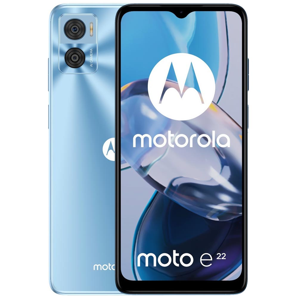 Celular Motorola E22 XT2239-9 4GB de RAM / 64GB / Tela 6.5" / Dual Sim LTE - Azul