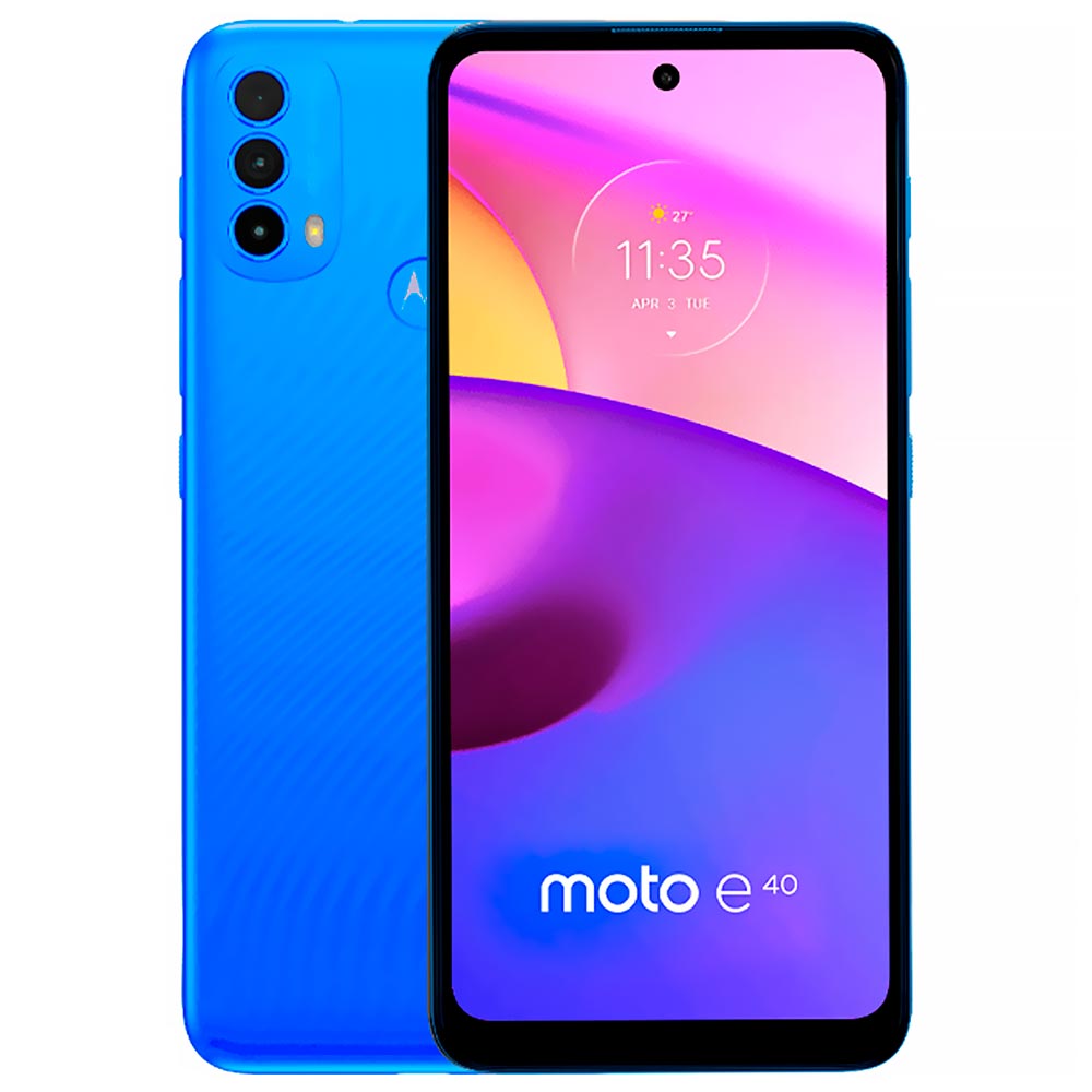 Celular Motorola E40 XT2159-1 4GB de RAM / 64GB / Tela 6.5" Dual Sim LTE - Digital Azul