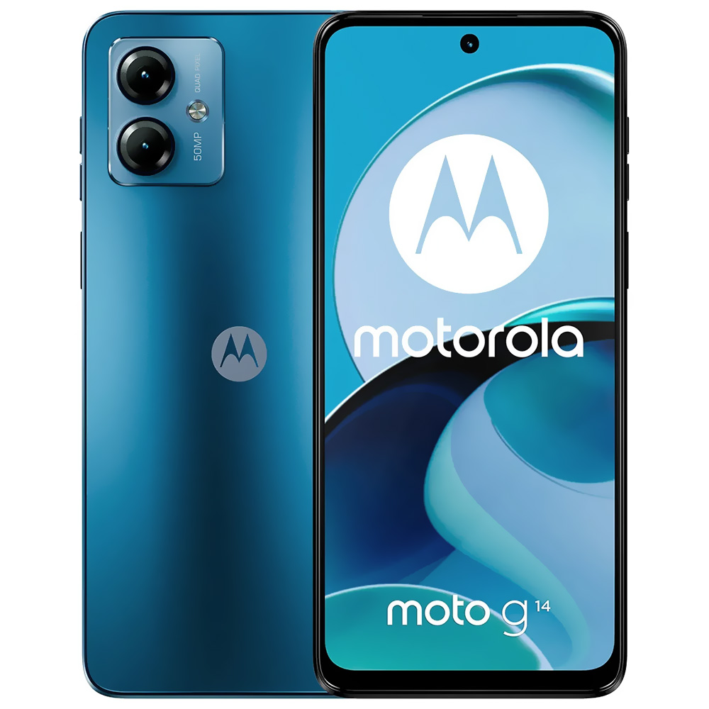 Celular Motorola G14 XT2341-2 4GB de RAM / 128GB / Tela 6.5" / Dual Sim LTE - Azul Cielo