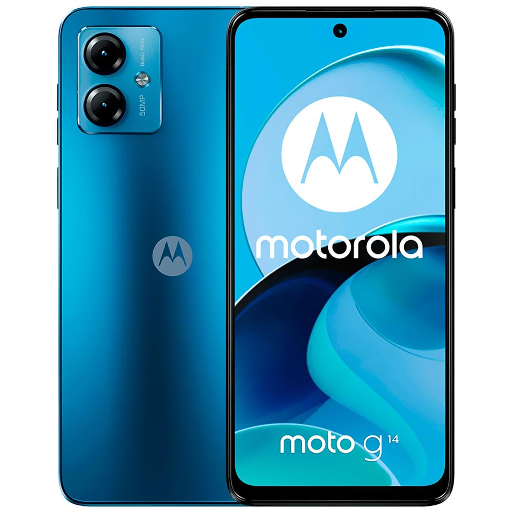 Celular Motorola G14 XT2341-3 4GB de RAM / 128GB / Tela 6.5" / Dual Sim LTE - Sky Azul