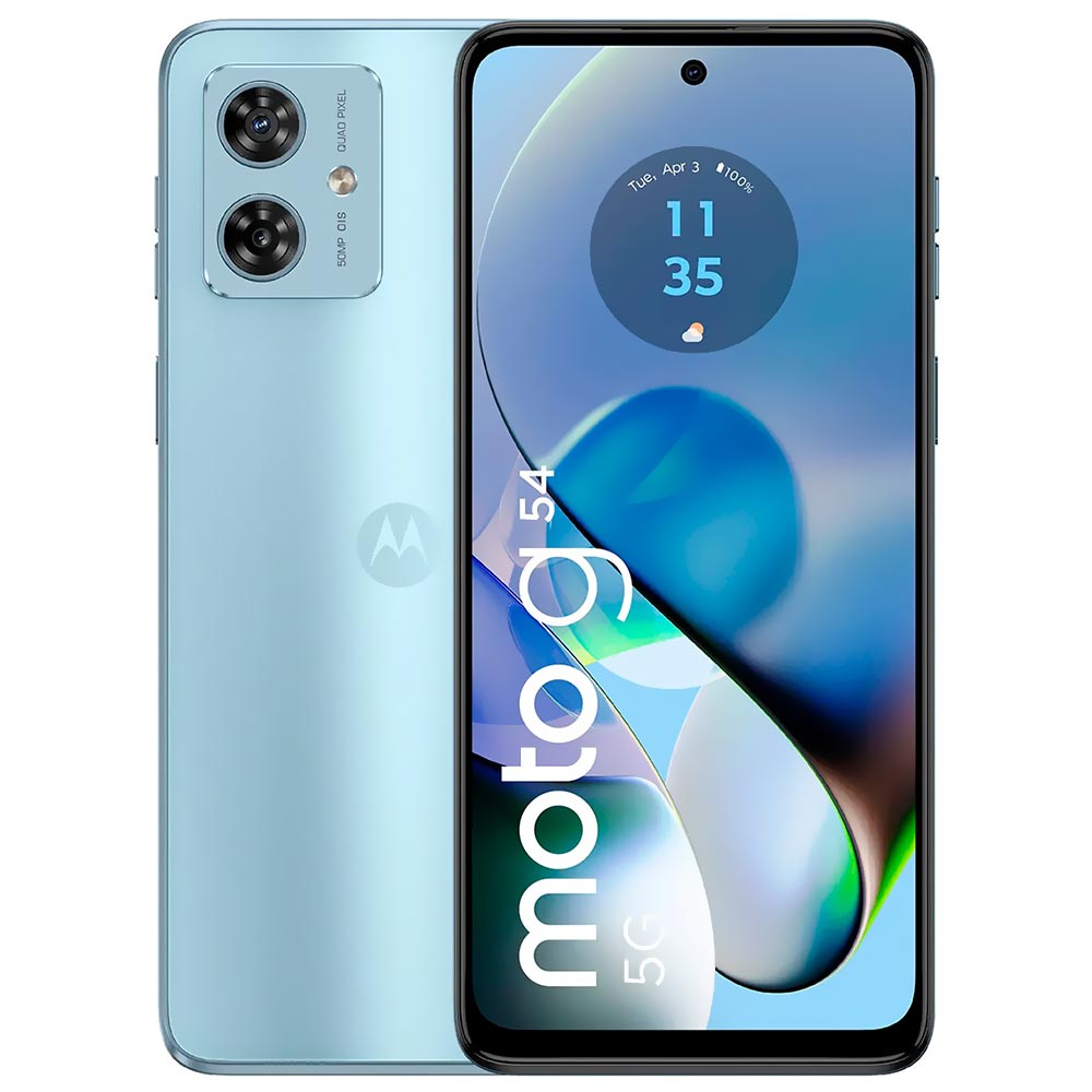 Celular Motorola G54 5G XT2343-2 4GB de RAM / 128GB / Tela 6.5" / Dual Sim - Glacier Azul