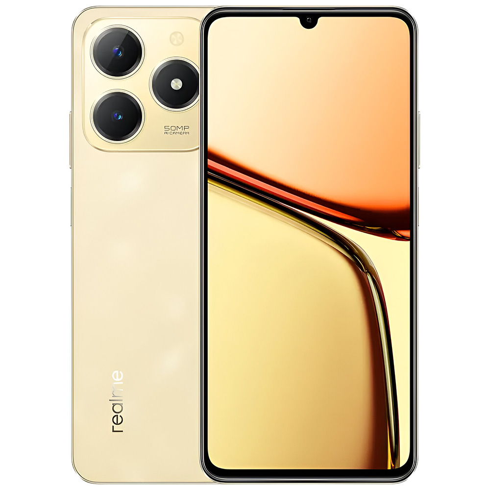 Celular Realme C61 RMX3930 NFC 4GB de RAM / 256GB / Tela 6.74" / Dual Sim LTE - Dourado