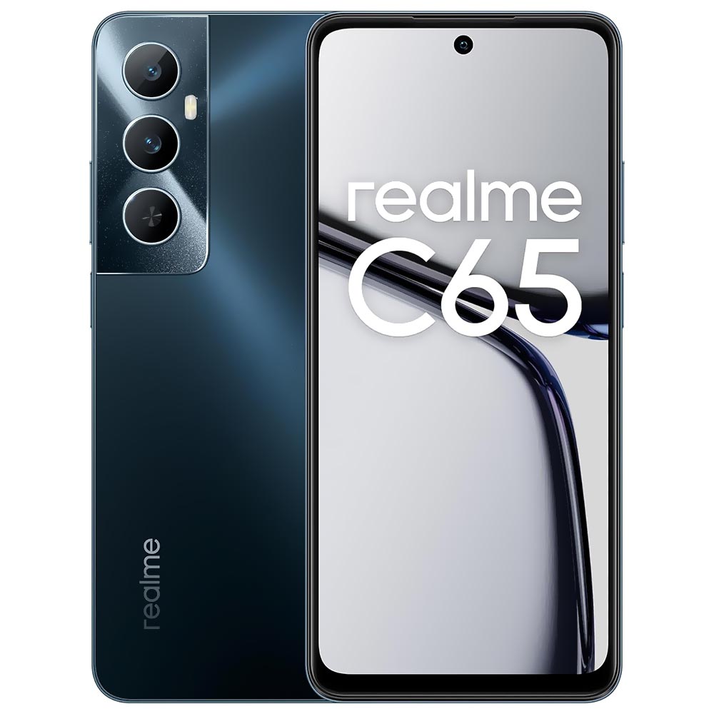Celular Realme C65 RMX3910 NFC 6GB de RAM / 128GB / Tela 6.67" / Dual Sim LTE - Starlight Preto