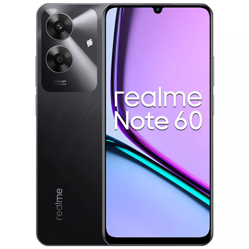 Celular Realme Note 60 RMX3933 4GB de RAM / 128GB / Tela 6.74" / Dual Sim LTE - Marble Preto