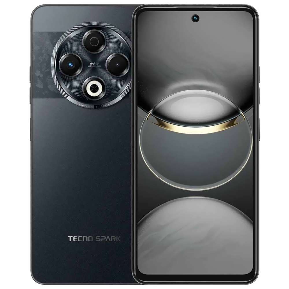 Celular Tecno Spark 30 KL6 NFC 8GB de RAM / 256GB / Tela 6.78" / Dual Sim LTE - Stellar Shadow