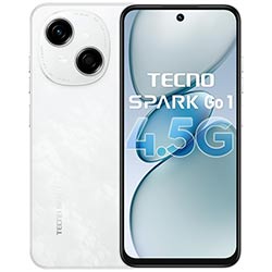 Celular Tecno Spark GO1 KL4 4GB de RAM / 128GB / Tela 6.67" / Dual Sim LTE - Glittery Branco