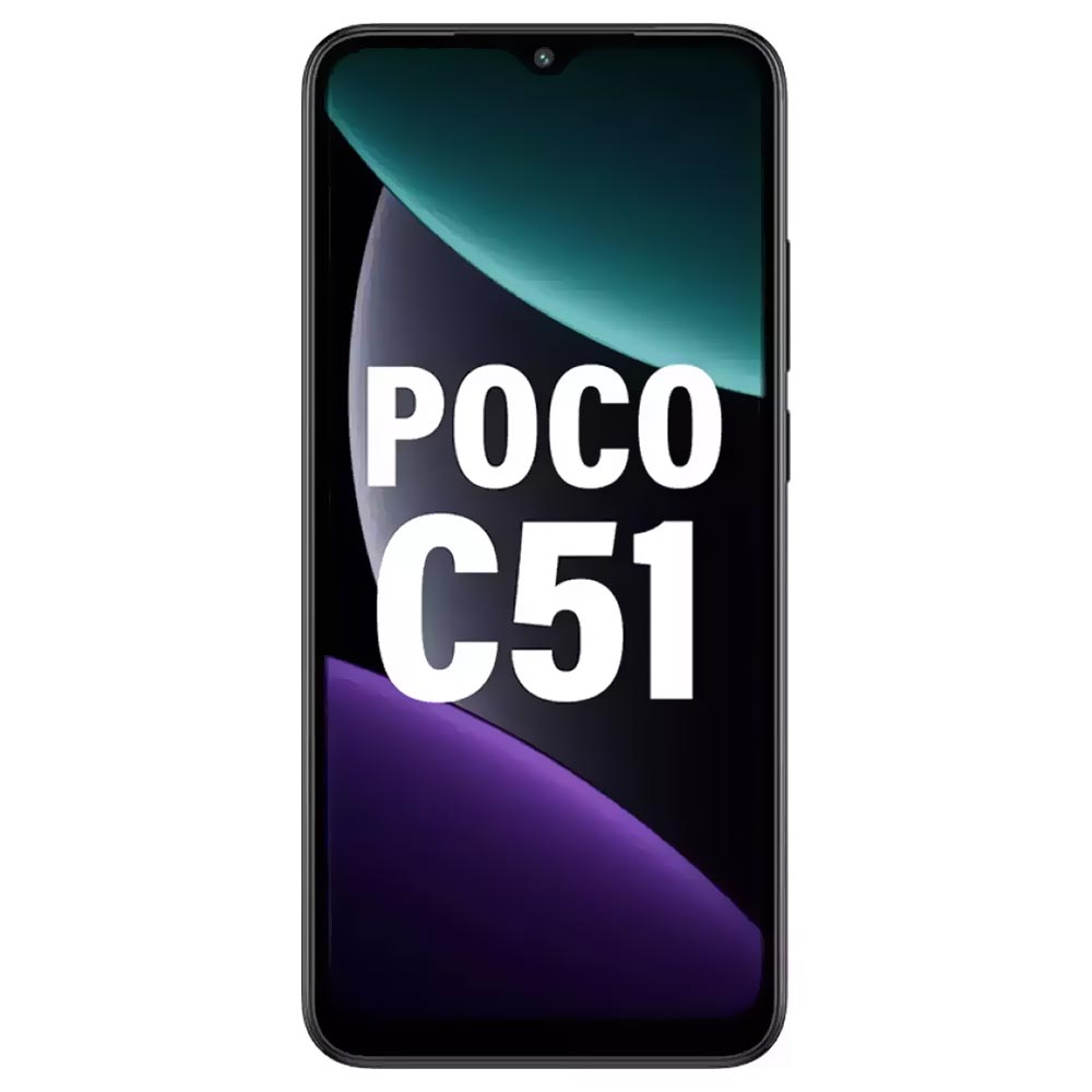 Celular Xiaomi POCO C51 4GB de RAM / 64GB / Tela 6.52" / Dual Sim LTE - Power Preto (Índia)