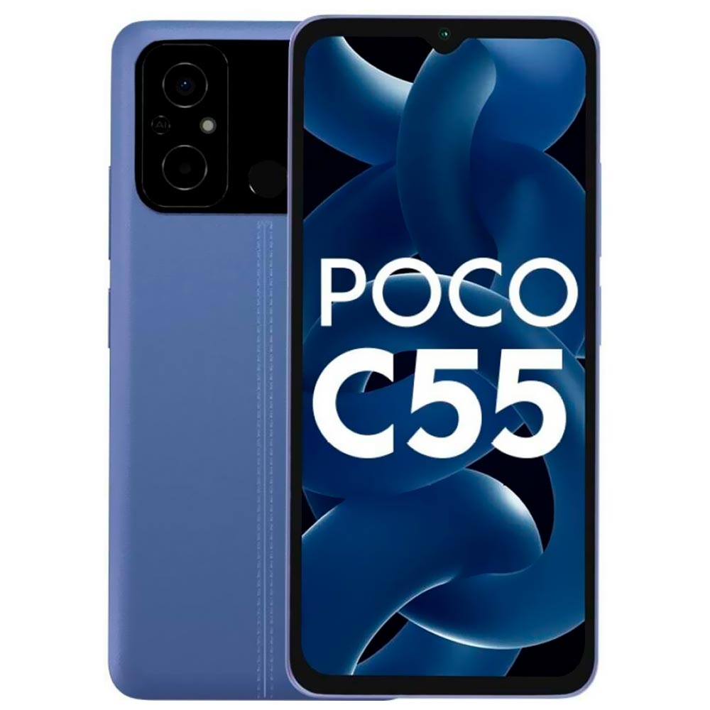 Celular Xiaomi POCO C55 4GB de RAM / 64GB / Tela 6.71" / Dual Sim LTE - Cool Azul (India)