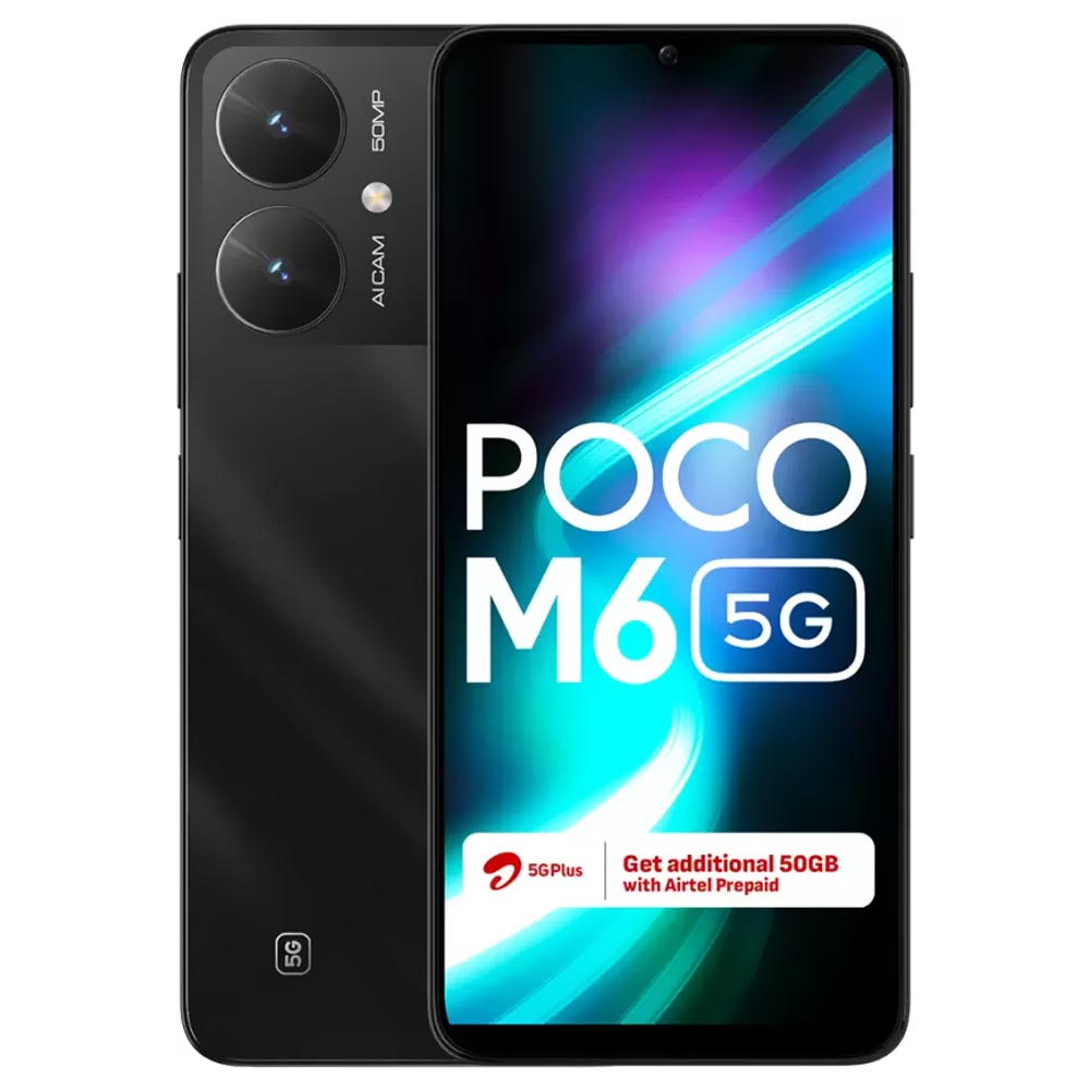 Celular Xiaomi POCO M6 5G 8GB de RAM / 256GB / Tela 6.74" / Dual Sim - Galactic Preto (Índia)