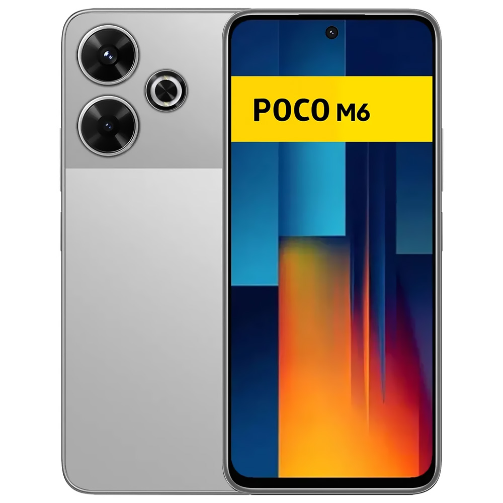 Celular Xiaomi POCO M6 6GB de RAM / 128GB / Tela 6.79" / Dual Sim LTE - Prata (Global)