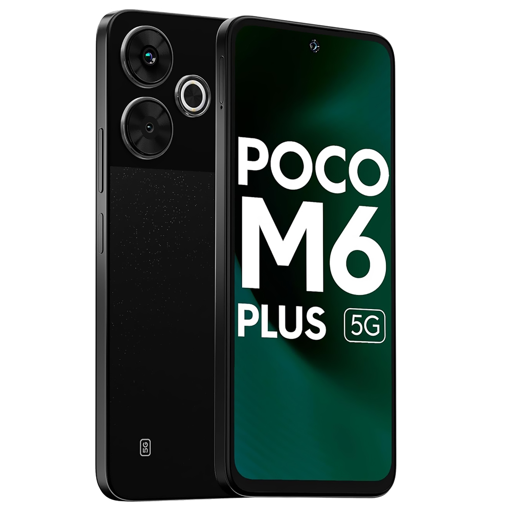 Celular Xiaomi POCO M6 Plus 5G 6GB de RAM / 128GB / Tela 6.79" / Dual Sim 5G - Graphite Preto (Índia)