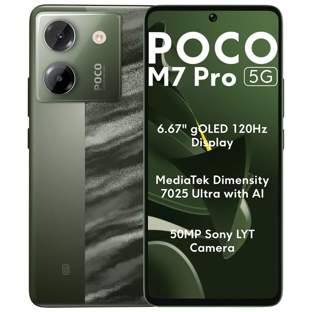 Celular Xiaomi POCO M7 Pro 5G 12GB de RAM / 512GB / Tela 6.67" / Dual Sim 5G - Verde (Global)