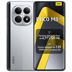 Celular Xiaomi POCO M8 5G 8GB de RAM / 256GB / Tela 6.77" / Dual Sim 5G - Prata (Global)
