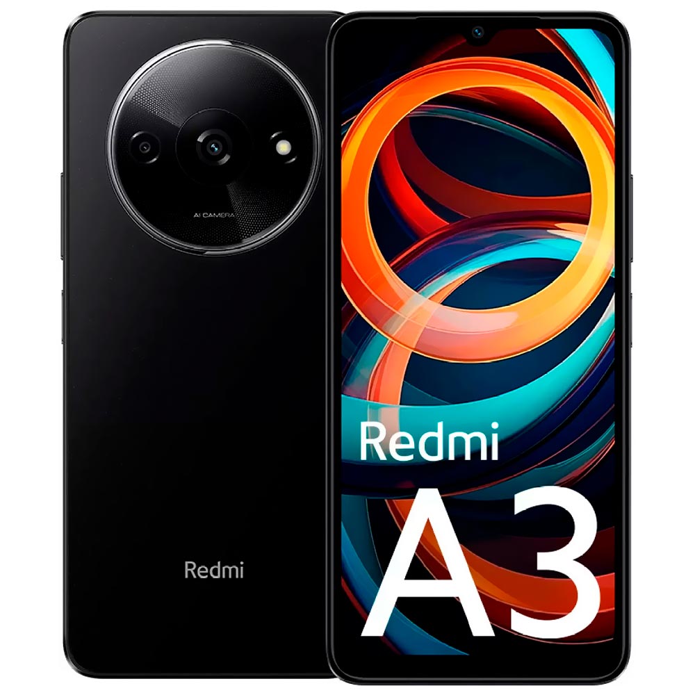 Celular Xiaomi Redmi A3 3GB de RAM / 64GB / Tela 6.71" / Dual Sim LTE - Midnight Preto (Global)