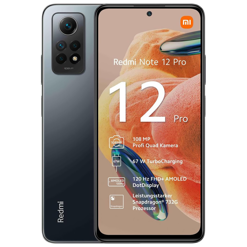 Celular Xiaomi Redmi Note 12 Pro 12GB de RAM / 256GB / Tela 6.67" / Dual Sim - Preto (Chinês)