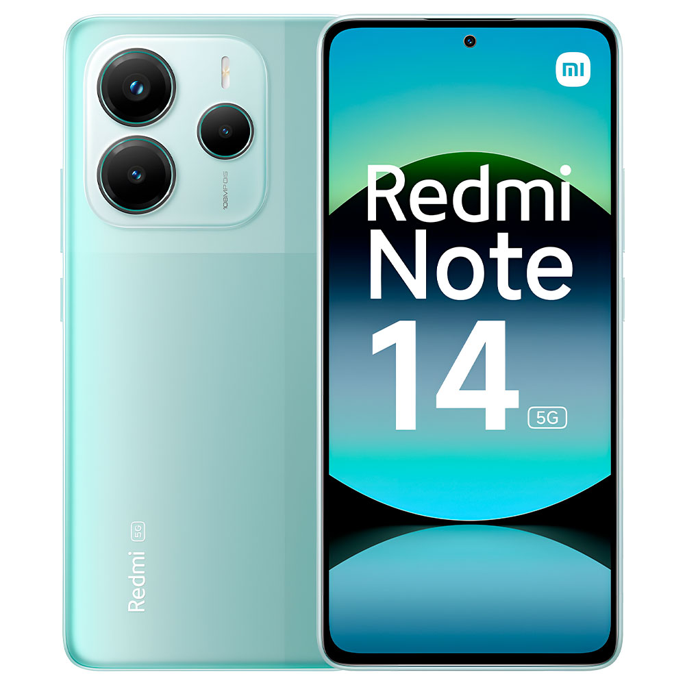 Celular Xiaomi Redmi Note 14 5G 8GB de RAM / 256GB / Tela 6.67" / Dual Sim - Coral Verde (Global)