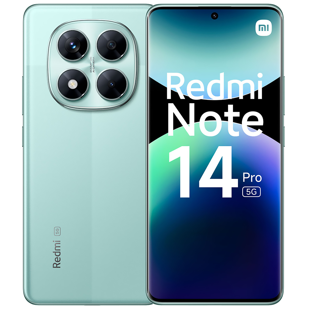 Celular Xiaomi Redmi Note 14 Pro 5G 8GB de RAM / 256GB / Tela 6.67" / Dual Sim - Coral Verde (Global)