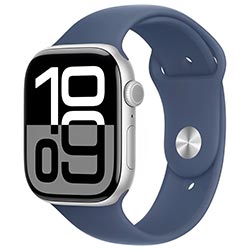 Apple Watch S10 MWWC3LW/A 42MM / M-L / GPS / Aluminium Sport Band - Silver / Denim