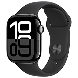 Apple Watch S10 MWWE3LW/A 42MM / S-M / GPS / Aluminium Sport Band - Jet Black / Black