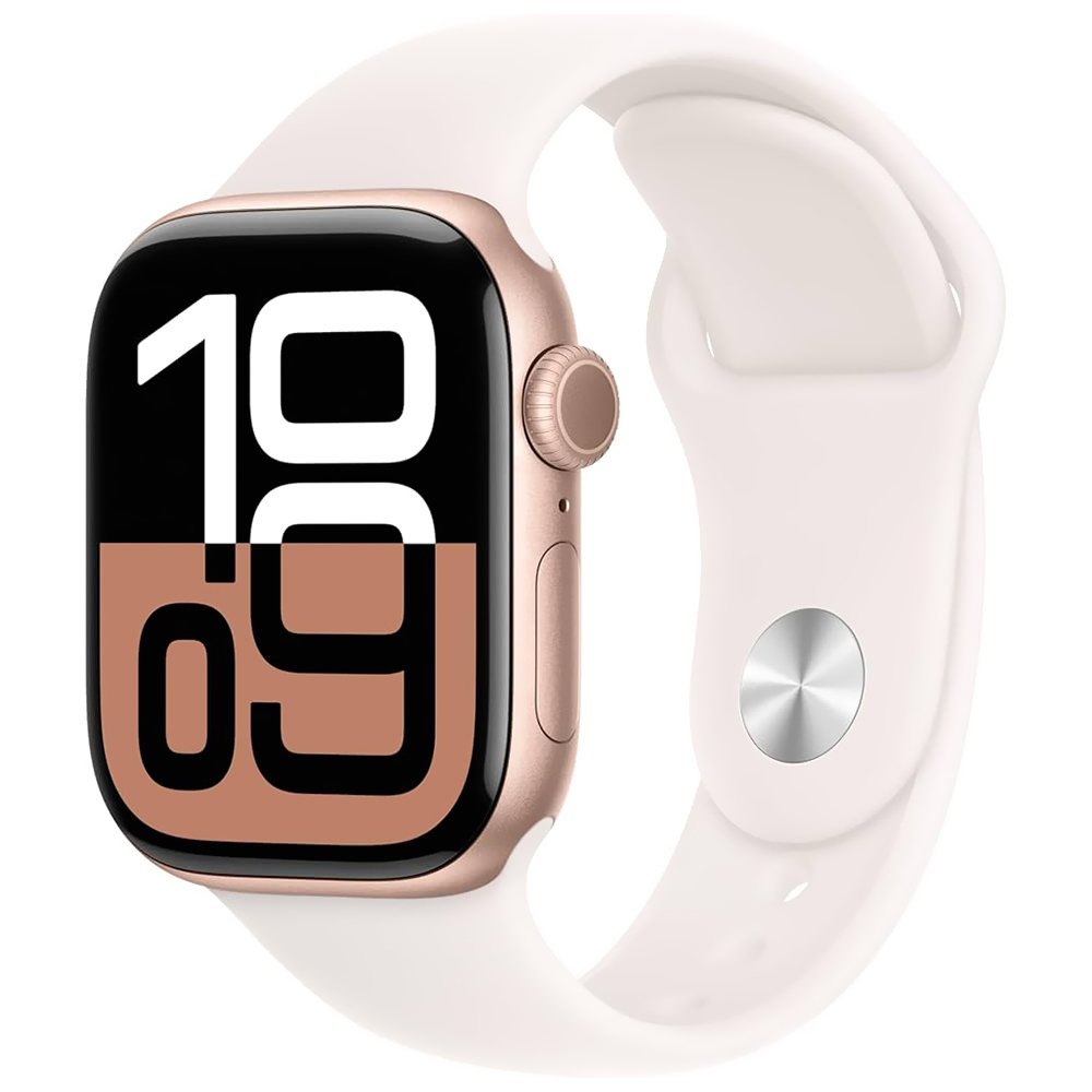 Apple Watch S10 MWWJ3LW/A 42MM / M-L / GPS / Aluminium Sport Band - Rose Gold / Light Blush