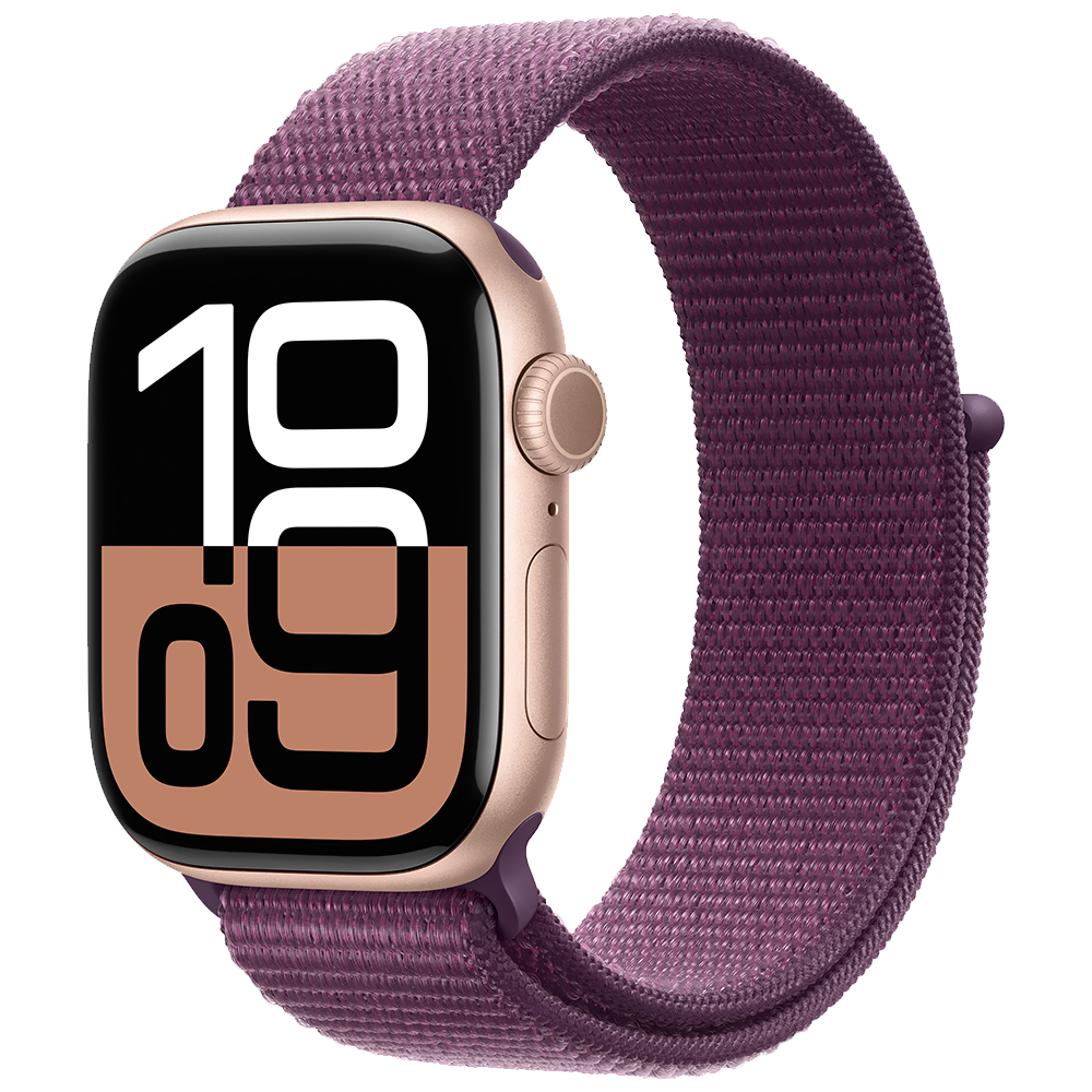 Apple Watch S10 MWWK3LW/A 42MM / GPS / Aluminium Sport Loop - Rose Gold / Plum