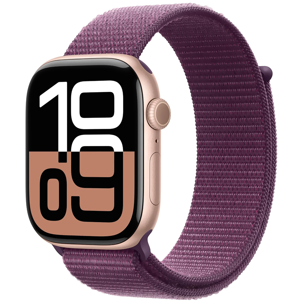 Apple Watch S10 MWWV3LW/A 46MM / GPS / Aluminium Sport Loop - Rose Gold / Plum