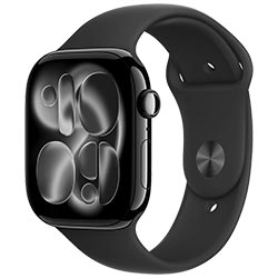 Apple Watch S11 MEUX4LW/A 46MM / M-L / GPS - Jet Black Aluminium / Black Sport Band