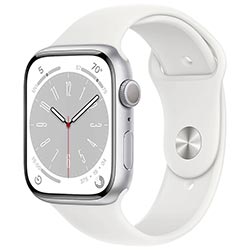 Apple Watch S8 MP4W3LL/A 45MM / M-L / GPS + Celular / Sport Band - Silver / White